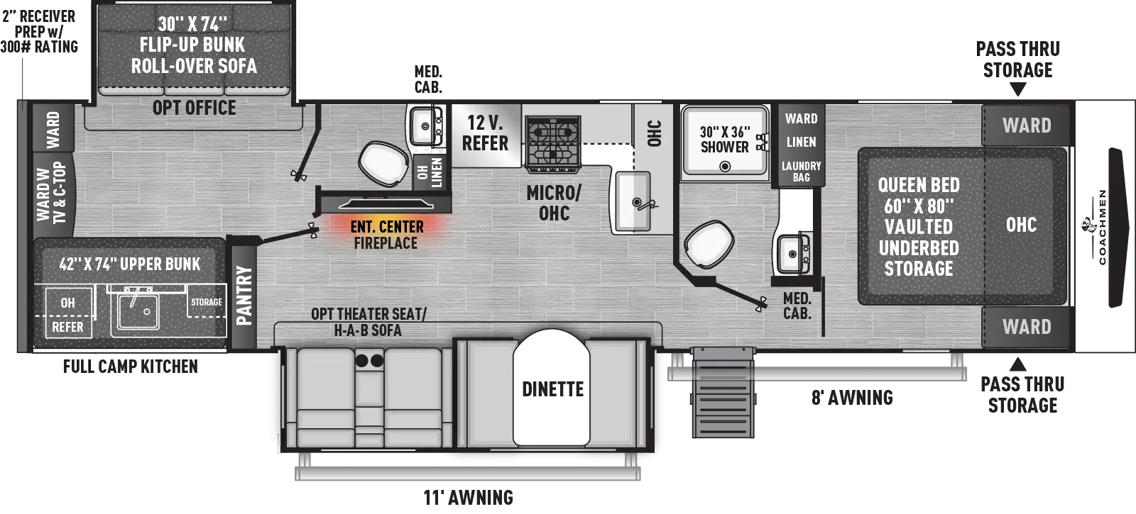 Freedom Express Ultra Lite 326BHDS Floorplan